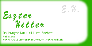 eszter willer business card